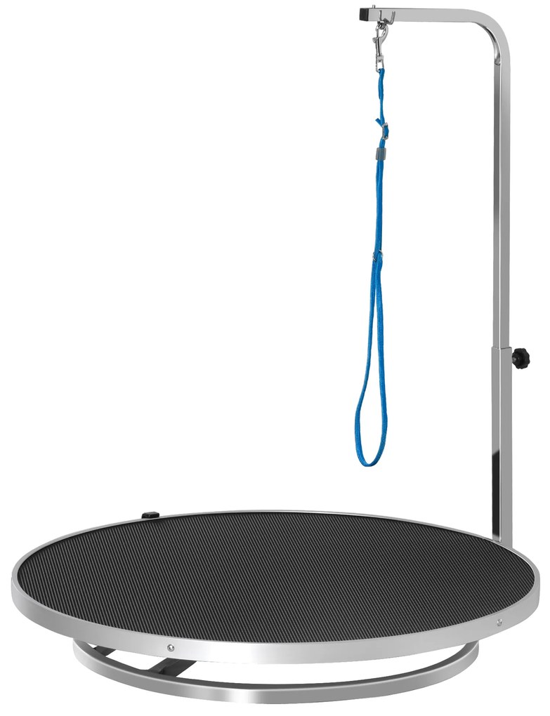 PawHut Stół Trymerski dla Psa Ø65xWys.10cm z Antypoślizgowym Blatem | Aosom PL