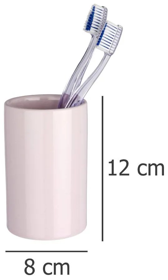 Pojemnik na szczoteczki do zębów POLARIS PASTEL PINK, WENKO