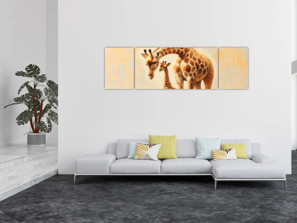 Obraz - Żyrafy (170x50 cm)