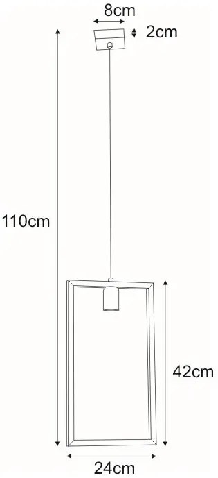 Loftowa pojedyncza lampa wisząca - S096 Ofaris