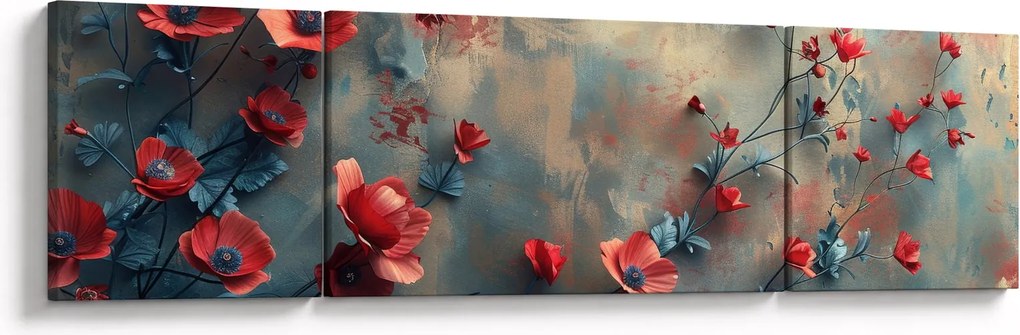 Obraz - Wilcze maki (170x50 cm)