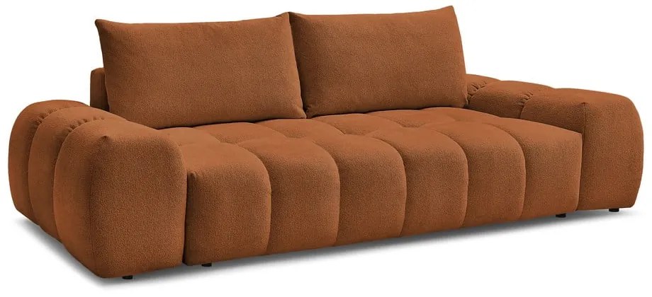 Sofa z tkaniny szenilowej w kolorze terakoty 278 cm Everest – Bobochic Paris