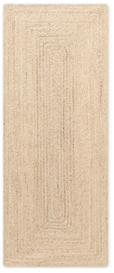 Dwustronny chodnik z juty tkany ręcznie w jasnym naturalnym kolorze 80x200 cm Sharmila Natural White – Hanse Home
