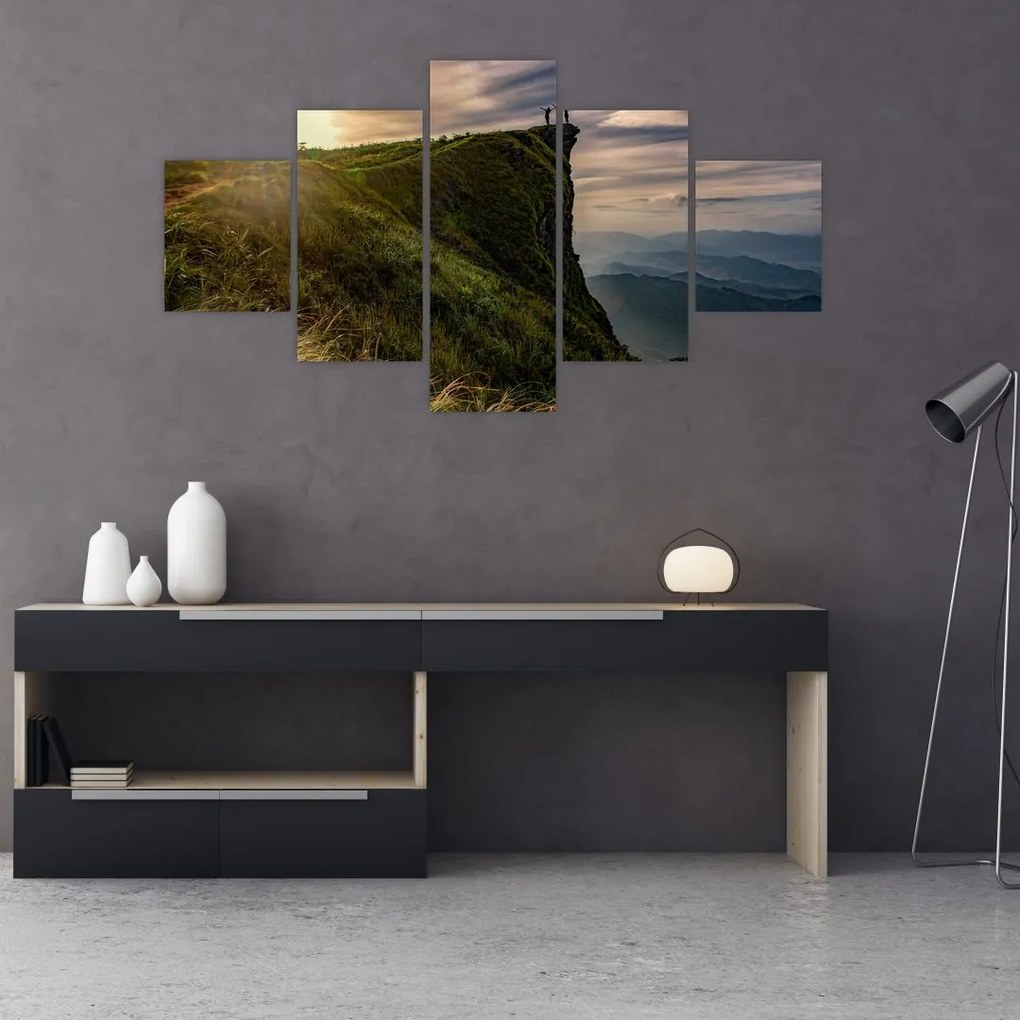 Obraz kobiet na klifie (125x70 cm)