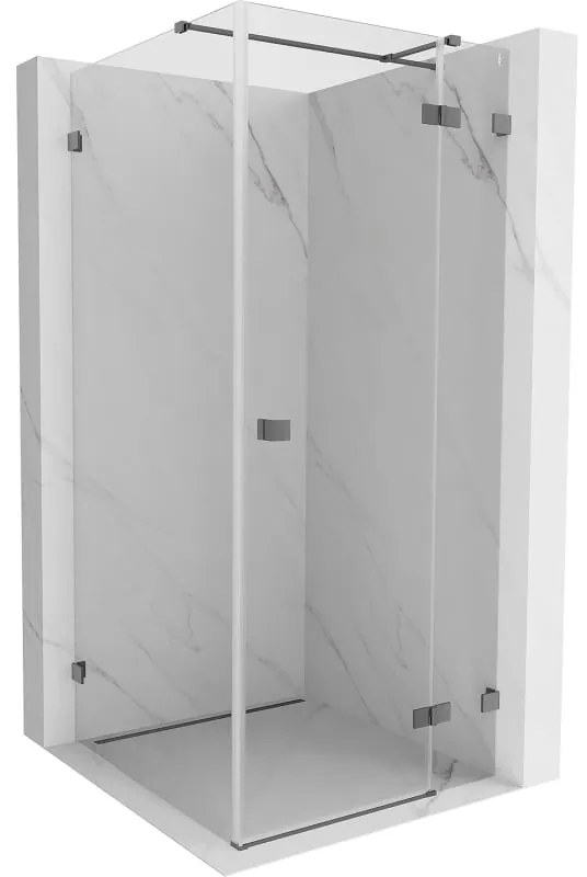 Mexen Lunar T kabina prysznicowa uchylna prawa 100 x 100 cm, transparent, gun metal - 834T-100-100-95-00-P