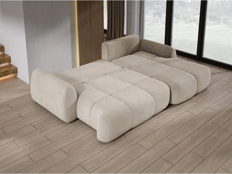 Narożnik COCO z funkcją spania poduszkami i pojemnikiem Cloud 03 DOMOHOME