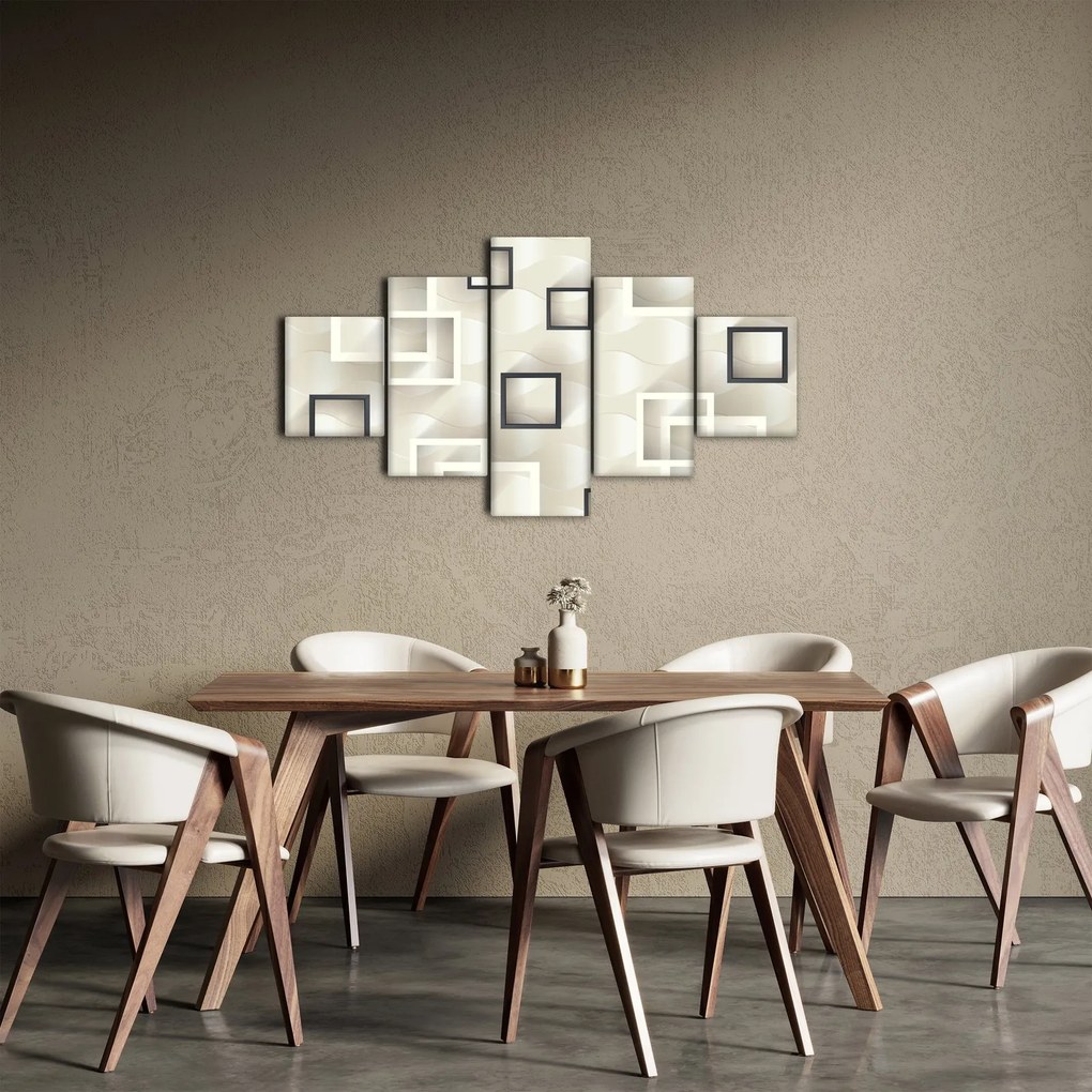 Geometryczny abstrakcyjny obraz (125x70 cm)