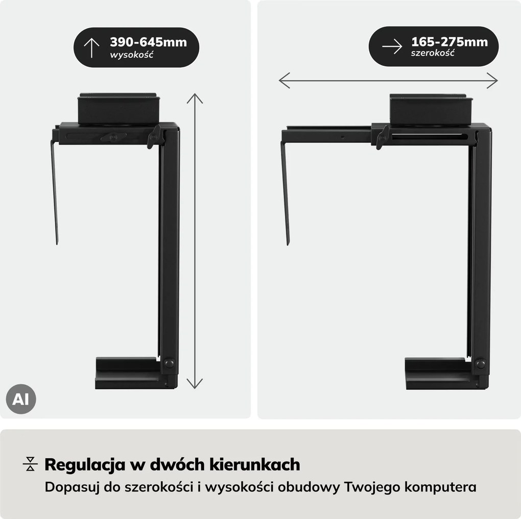 Uchwyt na komputer PC Holder czarny