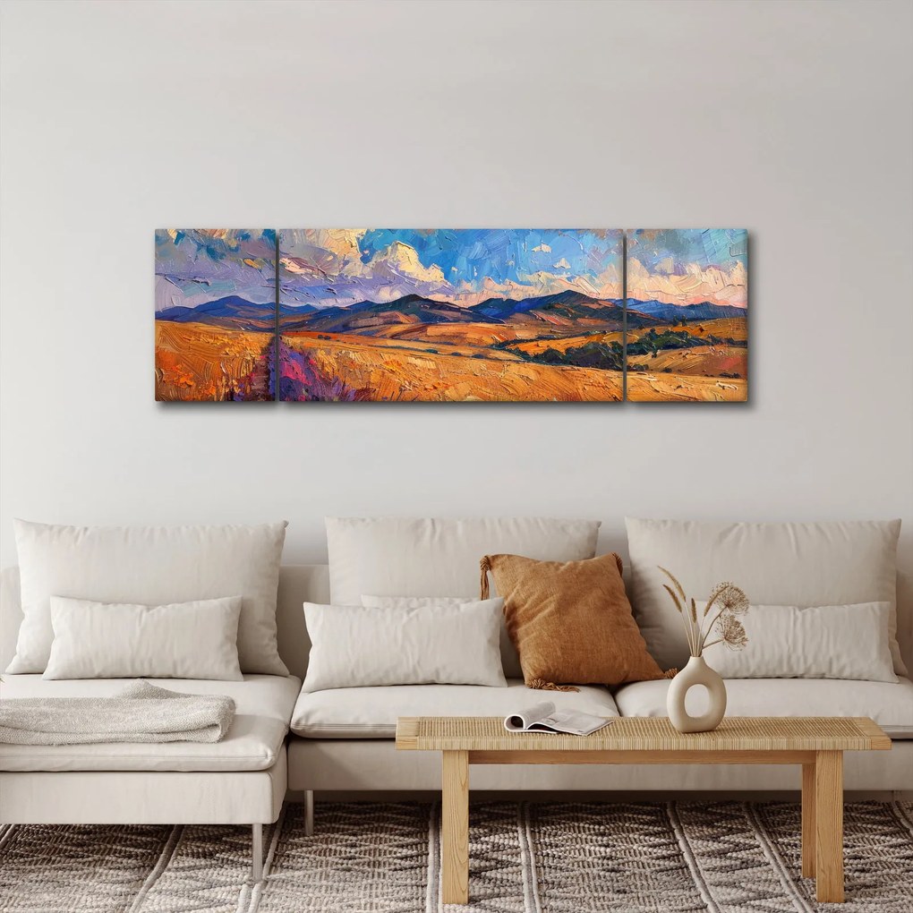 Obraz - Obraz olejny przedstawiający krajobraz (170x50 cm)