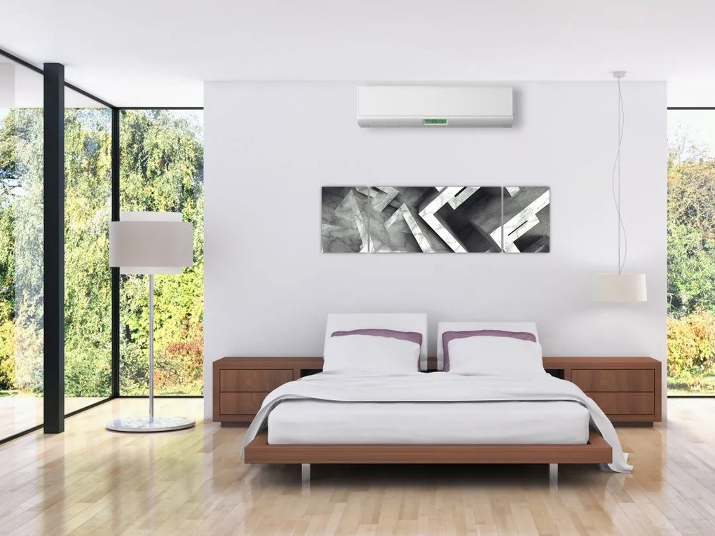 Abstrakcyjny obraz kostek (170x50 cm)