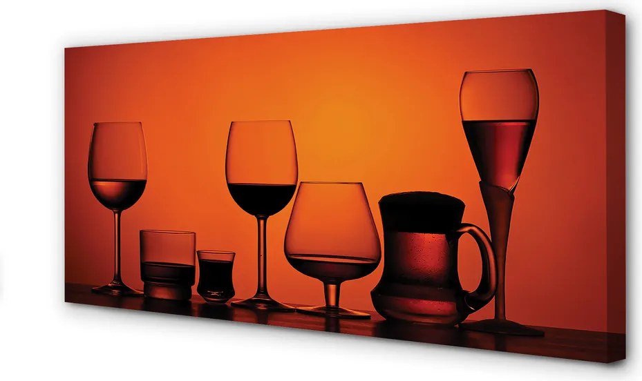 Duży obraz na płótnie Elegancki Zestaw Kieliszków