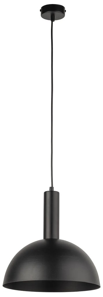 Vitrum M kopuła czarna -minimalistyczna, lampa wisząca pojedyncza-średnica 30cm