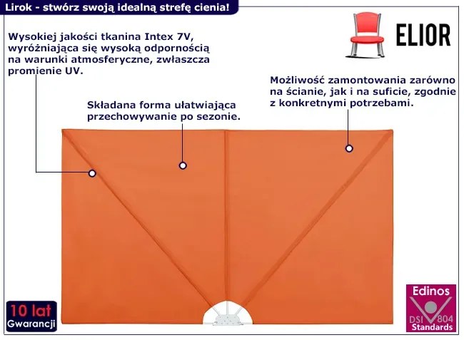 Pomarańczowy parawan ogrodowy - Lebrif