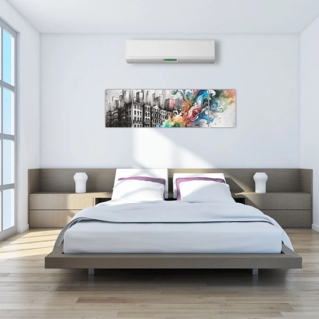 Obraz - Przemysłowe życie (170x50 cm)