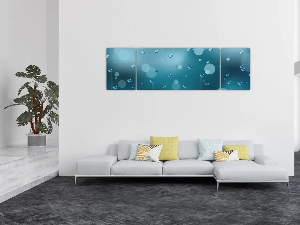 Obraz kropelek (170x50 cm)