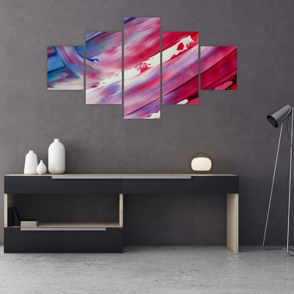 Obraz - różowo - niebieskie kolory (125x70 cm)