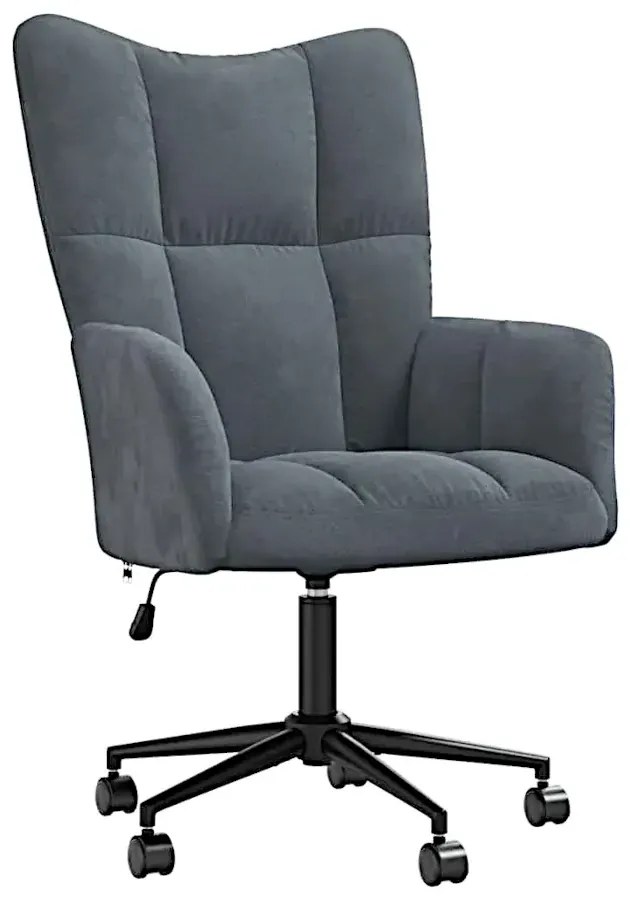 Fotel do biurka glamour ciemnoszary T4-S62