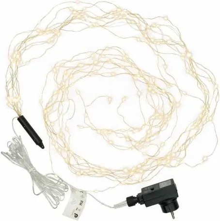 Świąteczne dekoracje świetlne - druty, 200 LED, ciepła biel