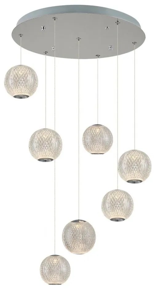 Lampa wisząca LED na lince CREMONA 7xLED/5W/230V 3000K matowy chrom