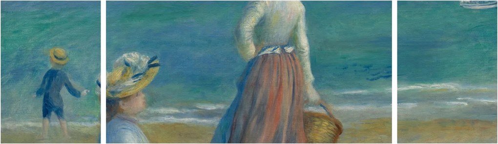 Obraz - Auguste Renoir, Figures on the Beach, reprodukcje (170x50 cm)