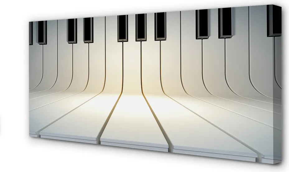Duży obraz na płótnie Rytm Czarno-Białych Klawiszy