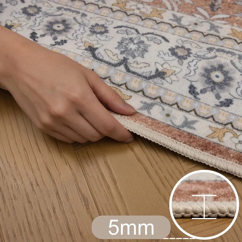 Dywan vintage INKA Ornament z Efektem Postarzenia Terakota 200 cm x 290 cm