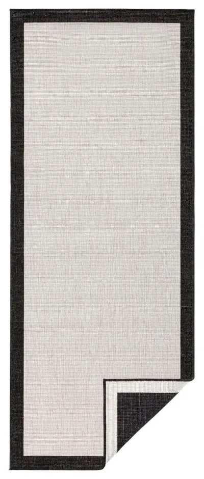 Czarno-kremowy chodnik dwustronny NORTHRUGS Panama, 80x250 cm