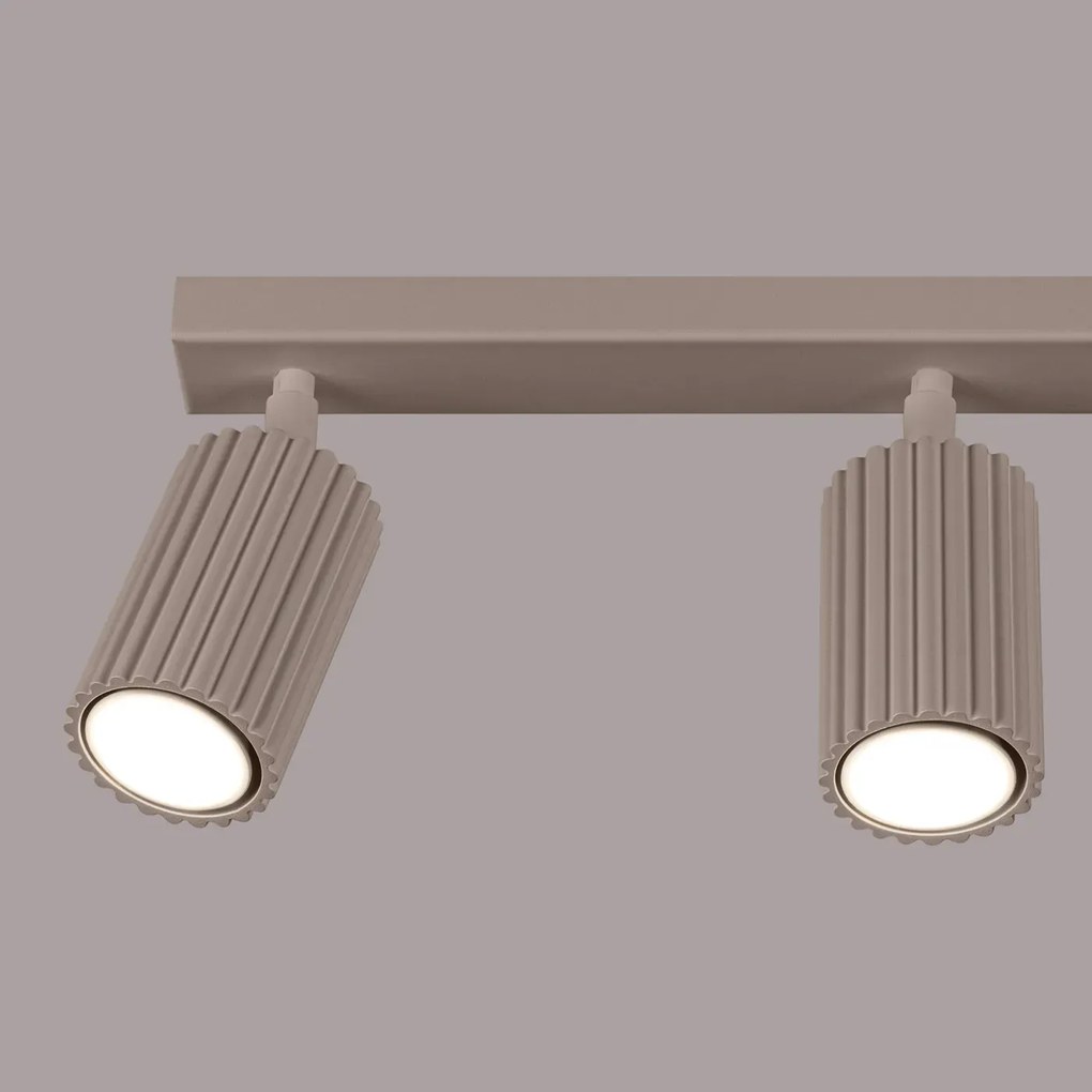 Listwa oświetleniowa 3-punktowa KARBON 3L taupe ryflowana SOLLUX  LIGHTING