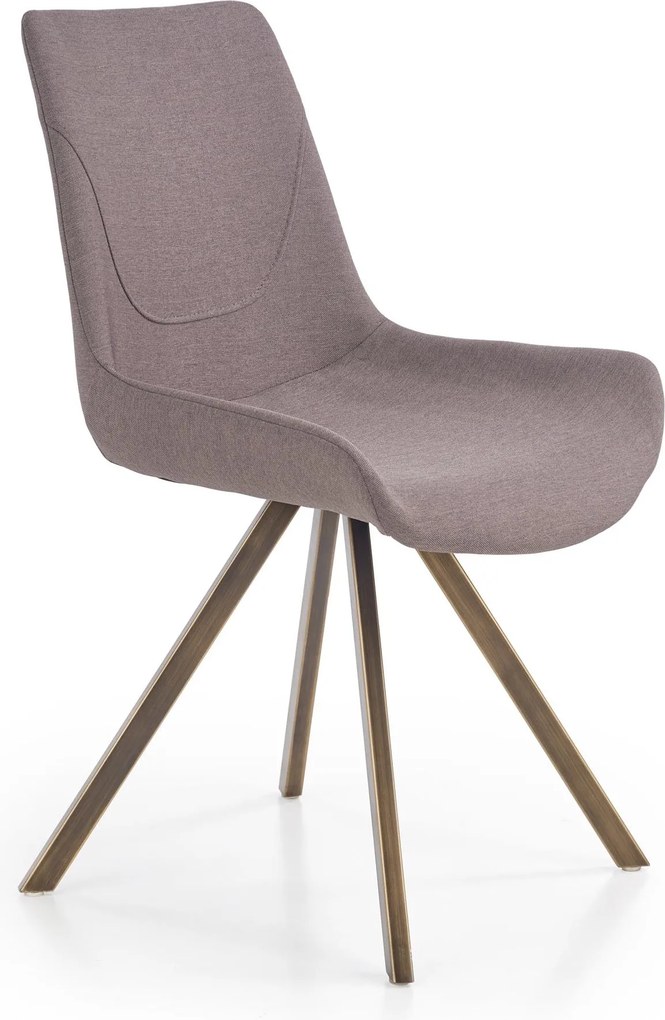 Krzesło tapicerowane tkaniną na stalowych nogach K290