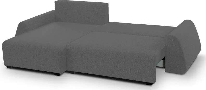 Narożnik ALMI Lewostronny z funkcją spania, wolnostojący tkanina EXCITE ME 06 Szary