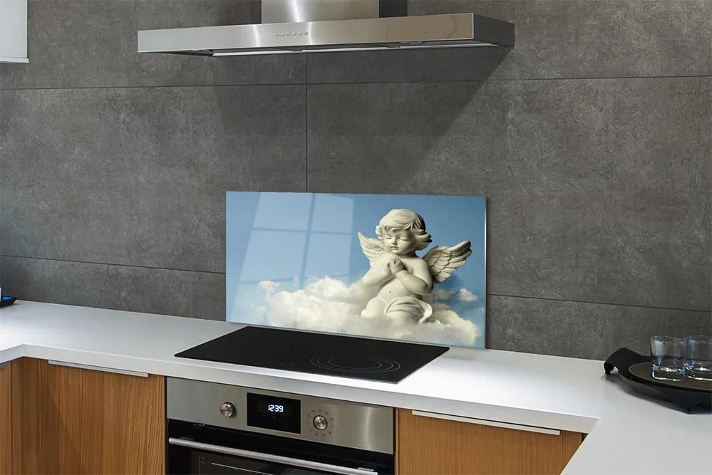 Szklany Panel Niebiański Anioł wśród Chmur