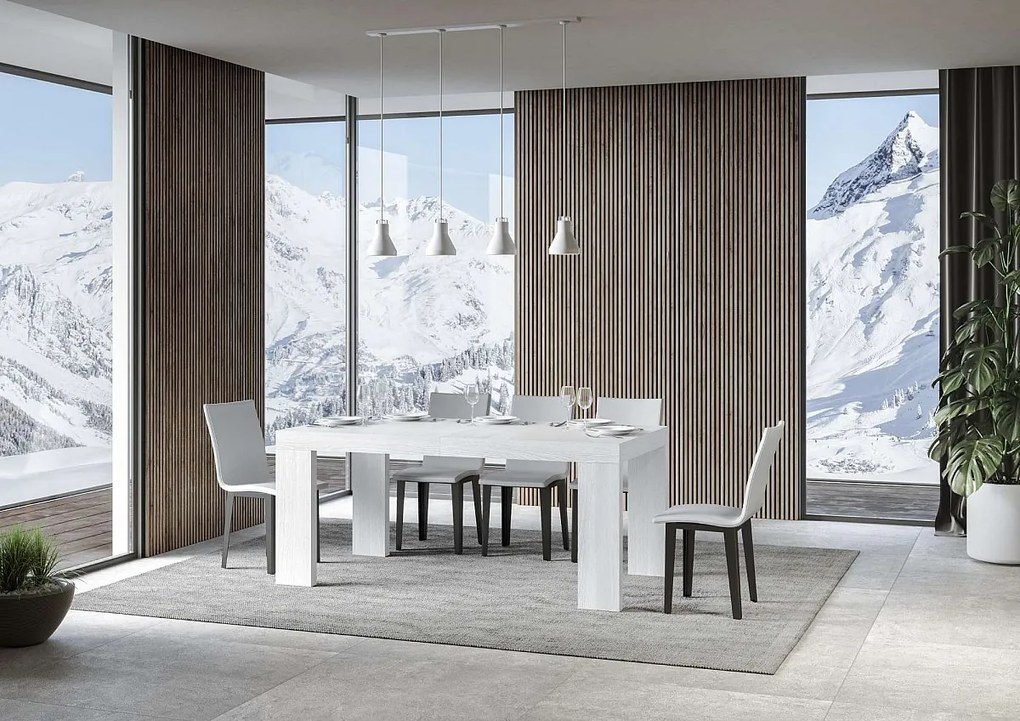 Stół rozkładany 180/284x90 cm Roxell Premium frassino biała