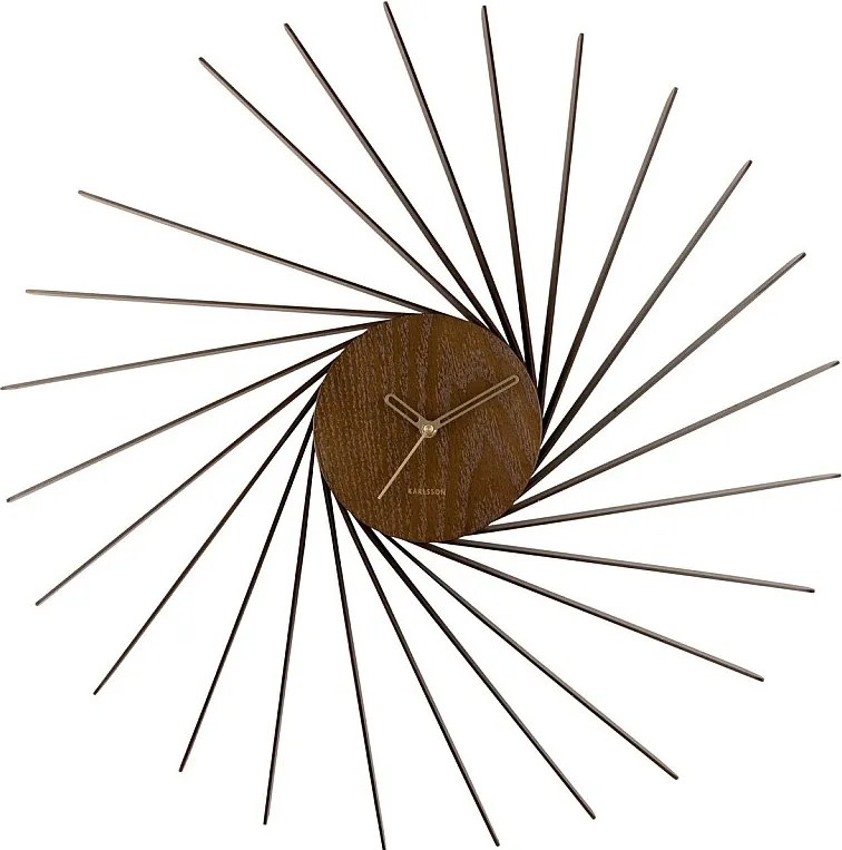 Zegar ścienny Helix XL - Ciemne drewno - Ø68cm