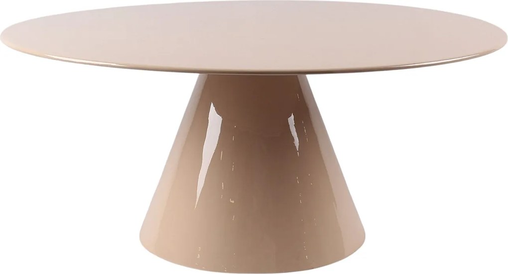 Stolik kawowy z metalu  - Błyszczący beż - DINEGA