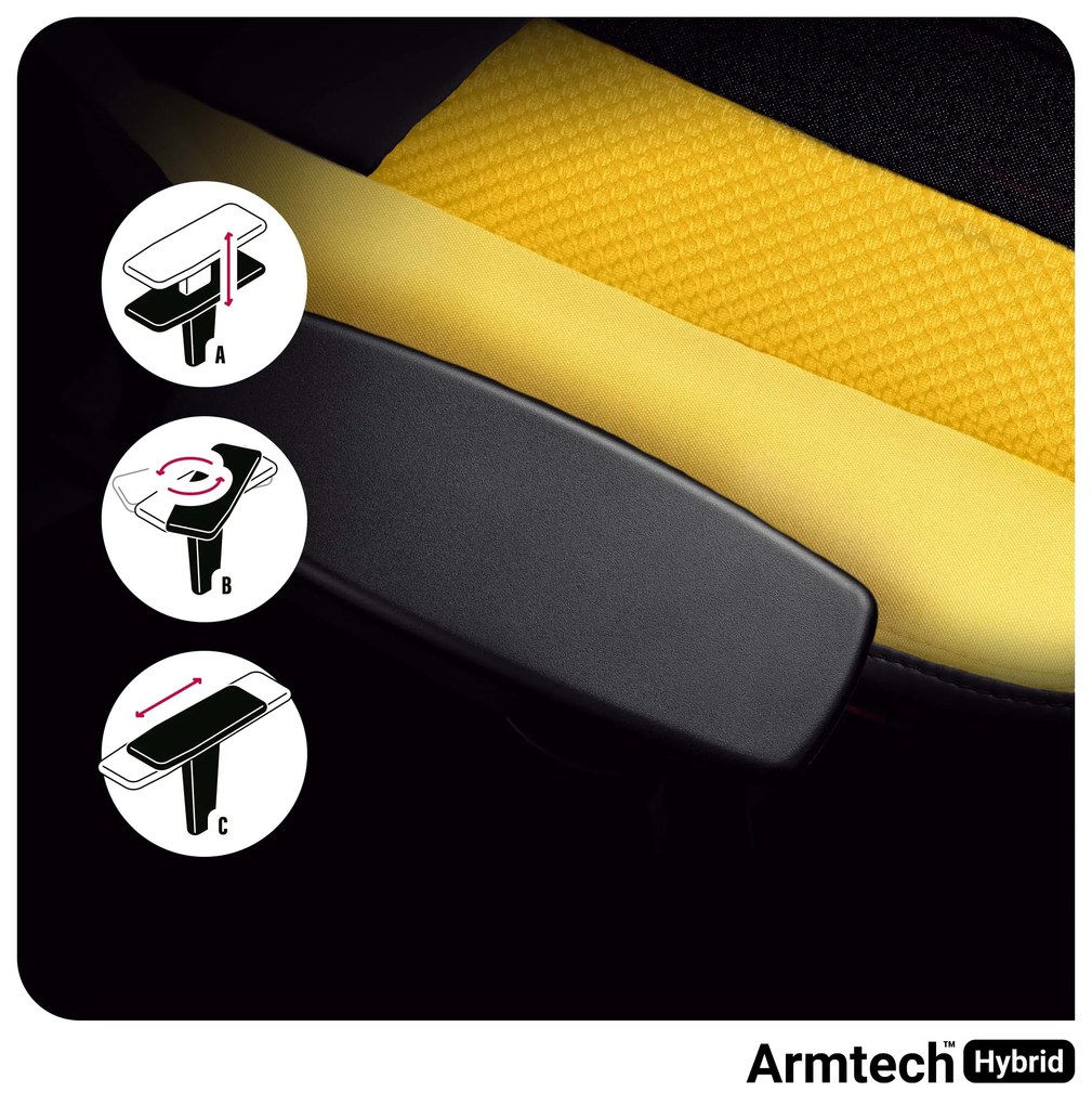 Materiałowy fotel gamingowy Diablo X-Player 2.0 Normal Size, Dark Sunflower