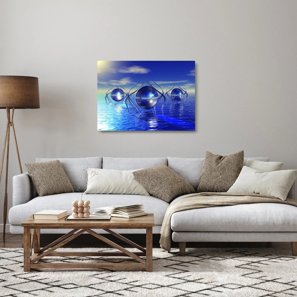 Obraz na szkle abstrakcji - woda (70x50 cm)