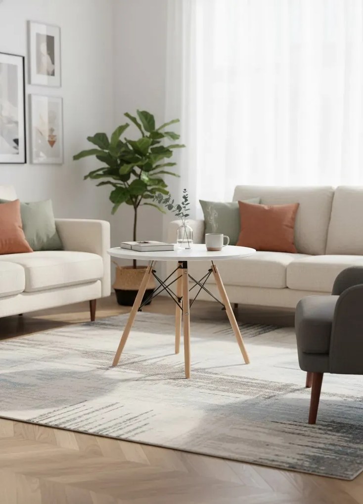 Skandynawski okrągły stolik kawowy C6-L27