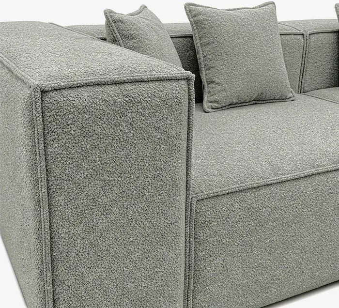 Narożnik Modułowy CERIO Szary Boucle Nowoczesny