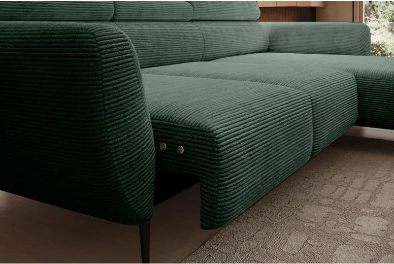 Narożnik ALISSON S/MINI Prawostronny z elektrycznym wysuwem w tkaninie POSO 46 WERSAL