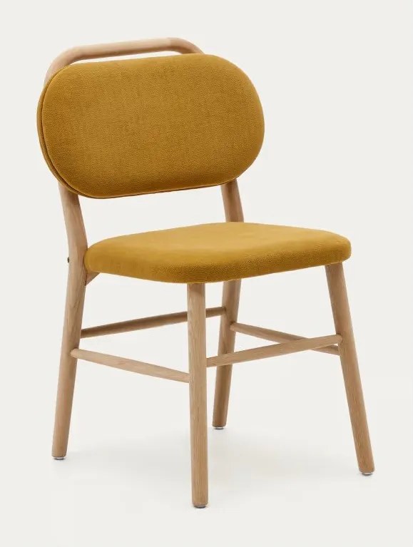 Musztardowe krzesła zestaw 2 szt. Helda – Kave Home