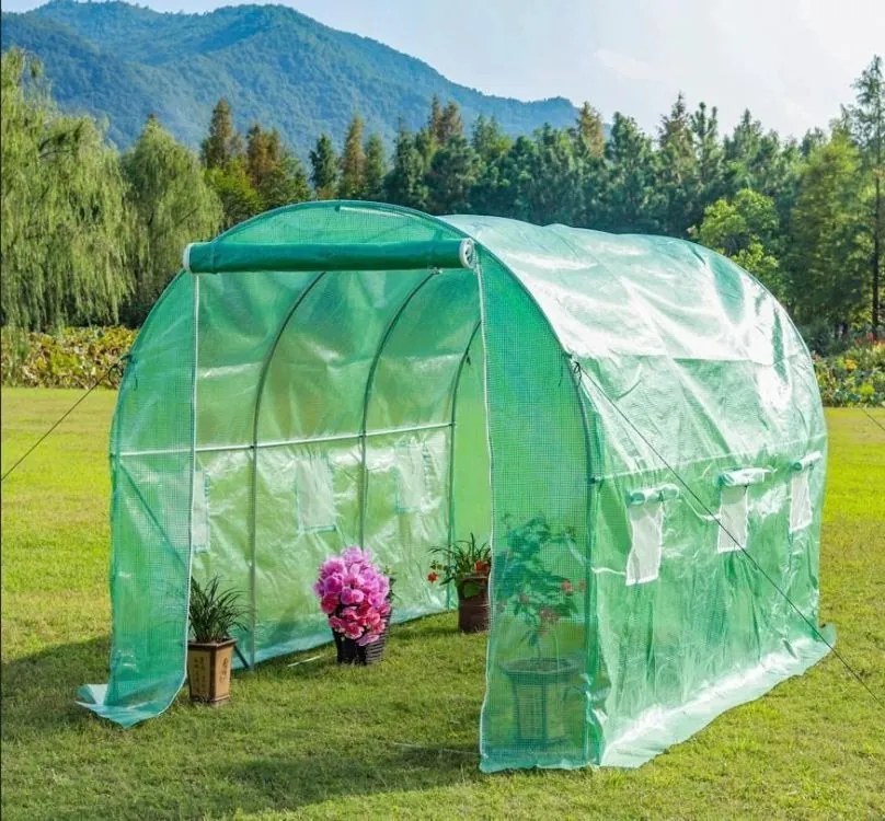 Tunel foliowy ogrodowy 2x3 m z oknami i moskitierą G890