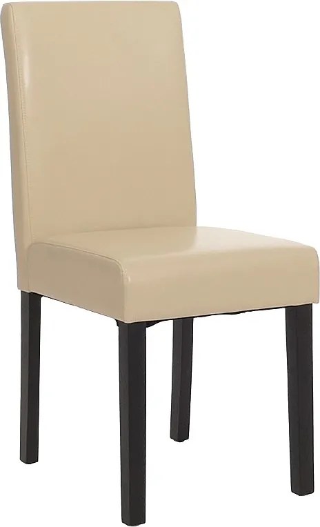 Krzesło do jadalni Littau,  kremowy, ciemne nogi