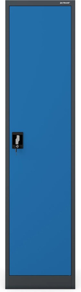 Szafa na akta kartotekowa na klucz antracytowo-niebieska: ALEX 450 x 1850 x 400 mm