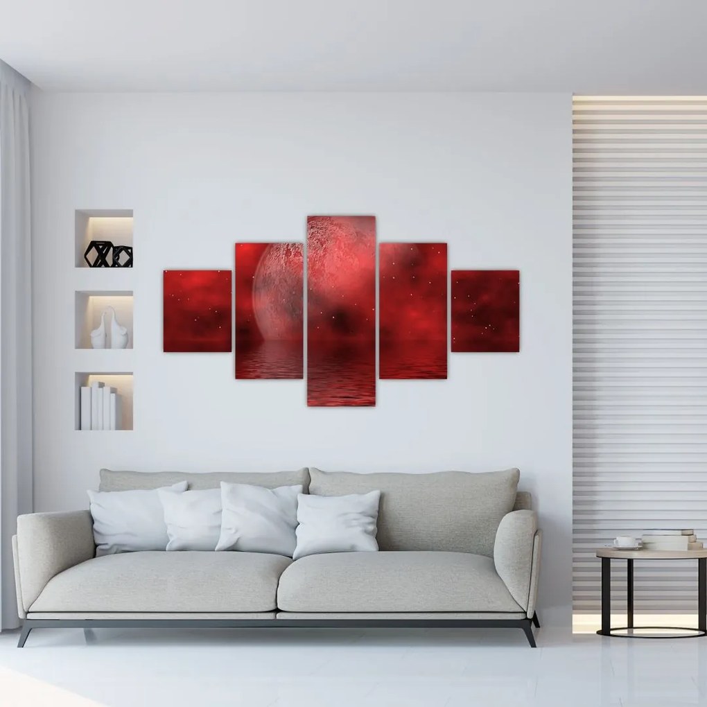 Obraz - Księżyc na powierzchni (125x70 cm)