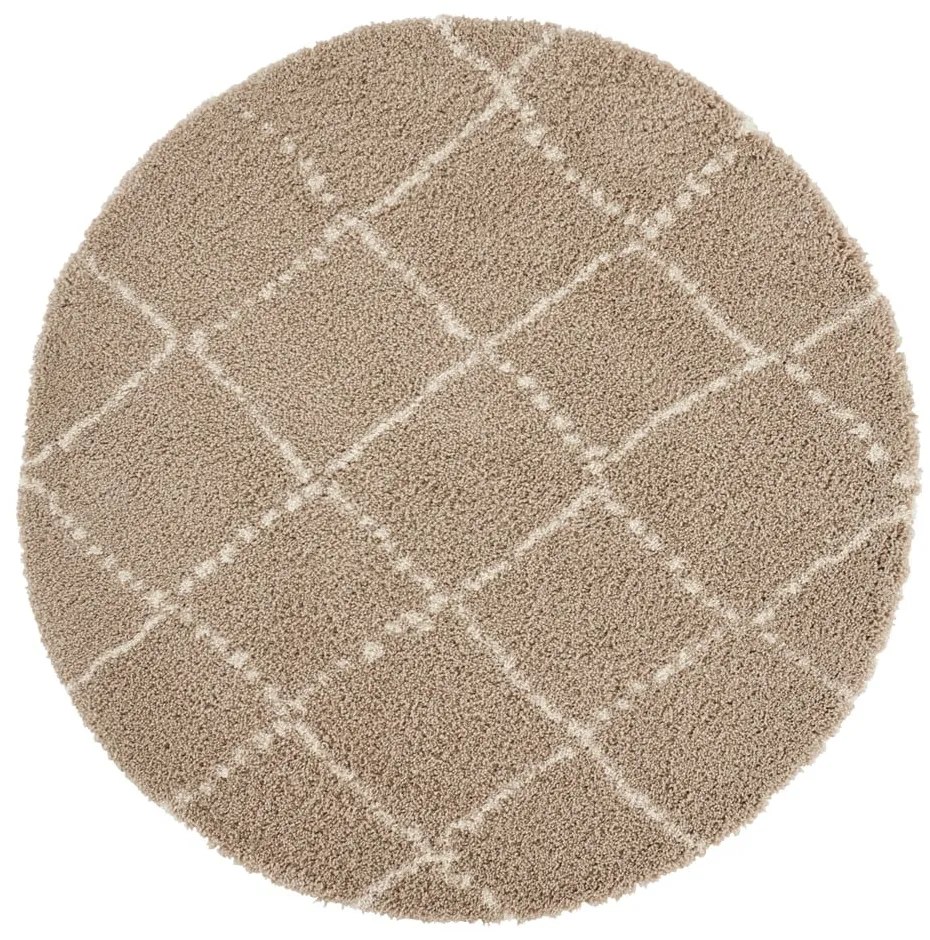 Jasnobrązowy dywan Mint Rugs Hash, ⌀ 120 cm