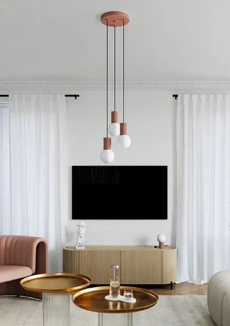 Beżowa lampa w stylu industrialnym N8-N46