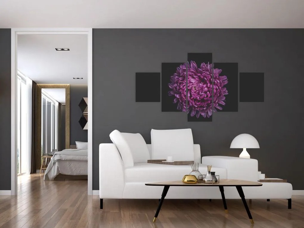 Obraz fioletowego kwiatu (125x70 cm)
