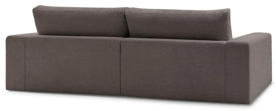 Szarobrązowa sztruksowa sofa 274 cm Leonard – Bobochic Paris