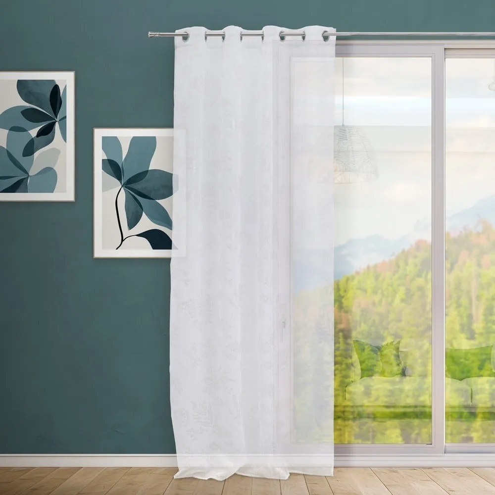 Firanka w biało-srebrnym kolorze 140x260 cm Bonsái – Casa Selección