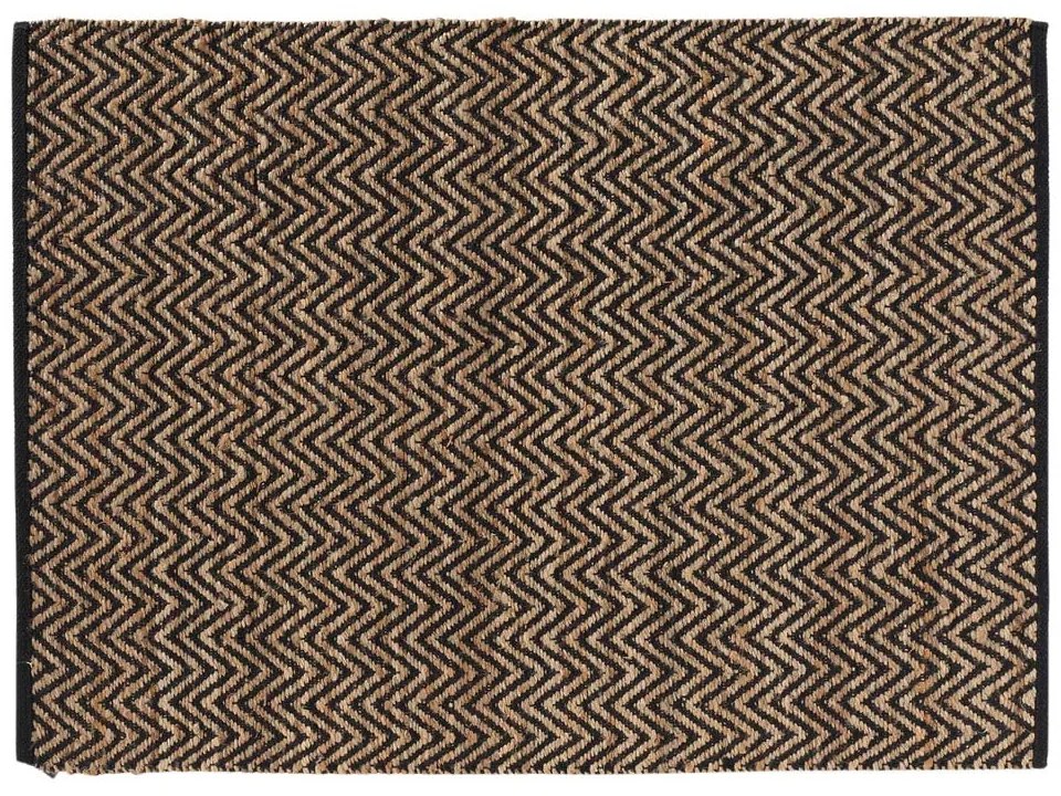 Czarno-naturalny dywan 120x170 cm Zigzag – douceur d'intérieur